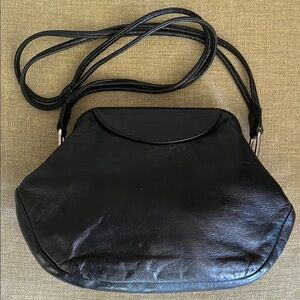 PARISTYLE Elegant Black Leather Shoulder Bag